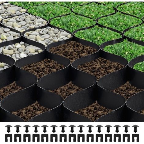 Rejilla de Tierra Profundidad de 5 cm Rejilla para Entrada de Grava 820 x 120 cm Base Permeable para Césped para Estabilizar Entradas de Vehículos, Jardines, Patios en Terrenos Inclinados (1/5)