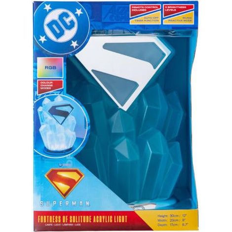 Paladone Products Lampada Superman Fortress Of Solitude Acrilico RGB Con Telecomando