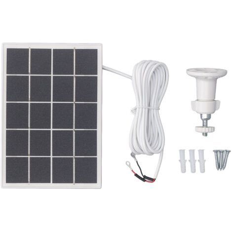 3W 5V Solar Panel Professional Efficient Monocrystalline Silicon Solar Panel Charger for Outdoor Security Camera White,DUBUNS (1/5)