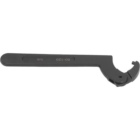 Clé à ergot réglable 50-120mm acier chrome vanadium tête ronde type C pour entretien véhicule et machines (1/5)