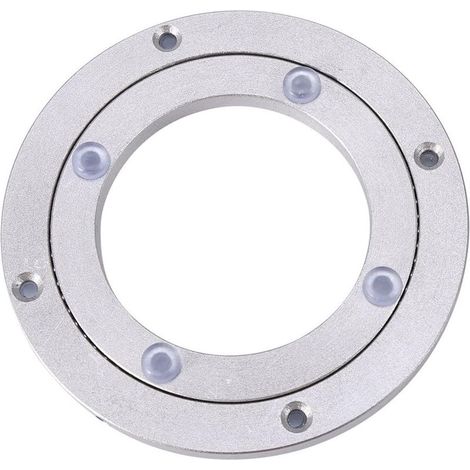 Plateau tournant 4 pouces – Alliage aluminium renforcé – Charge améliorée – Antidérapant pour bois, verre et marbre (1/5)