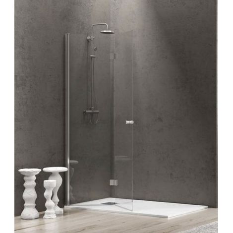 Box doccia a soffietto walk-in 60 cm in cristallo temperato 6 mm profilo CromoS7