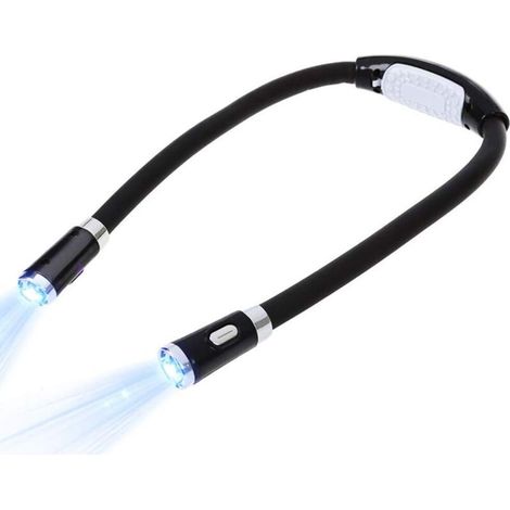 Led Lampe De Lecture Mains Libres Accrochée Au Cou 4 Perles De Lampe Led, Mode 4 Vitesses, Peut Être Lue Sur Le Lit Ou Dans La Voiture (blanc) (1/5)