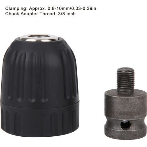 SDS+-Schlagbohrschrauberadapter mit handfestem Spannfutter für elektrische Bohrmaschinen, 0,8–10 mm, 3/8-24UNF-Gewinde (1/5)