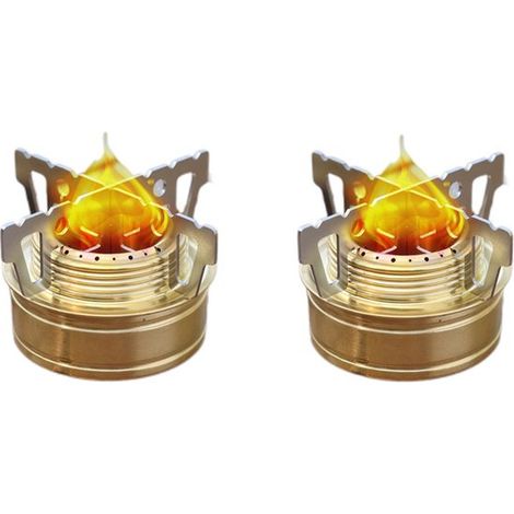 2 piezas，Soporte para hornillo de alcohol de exterior，Acero inoxidable resistente a altas temperaturas，Accesorios para hornillos de camping (1/5)