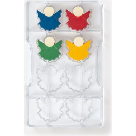 DECORA STAMPO ANGIOLETTI ANGELI DI CIOCCOLATA DOLCI 8 CAVITÀ POLICARBONATO (1/4)