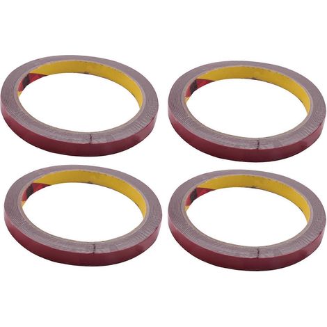 Rolle mit extrem starkem und permanentem doppelseitigem Schaumstoffklebeband (4 Rollen) für Fahrzeuge, rot, 10 mm x 3 Meter (1/5)