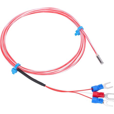 Sonde de température étanche PT100, thermistance 3x20mm, capteur -50 à +300°C, câble 3m, sonde à immersion résistante à l'eau (1/5)