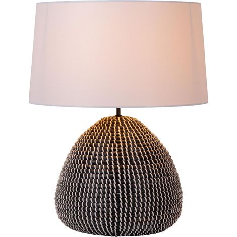 Lampe de table en herbe marine Maduka Ø 45cm - noir avec teinte blanche - 10550/81/30 (1/2)