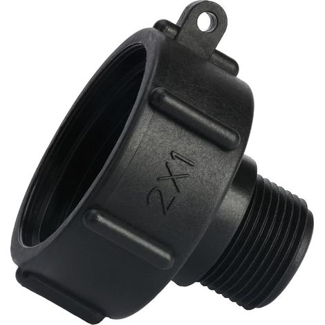 Adaptador para tanque IBC, conector de grifo de tubería de plástico, tapa roscada gruesa S60X6 a adaptador de grifo para bidón de agua de 1" para válvula de tonel IBC