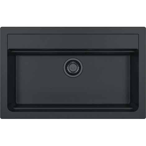 Alveus Atrox - Granitspüle 79x50 cm, deep black 1149214 (1/3)