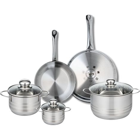 Ensemble de 2 Poêles de cuisson 24 et 28 cm et 3 faitouts 12, 16 et 20 cm Elo Profi Brillant (1/5)