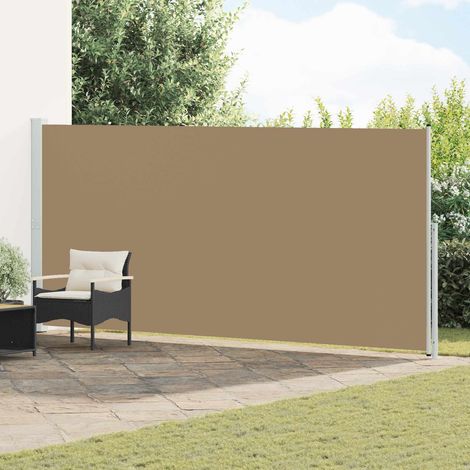 vidaXL Tenda laterale retrattile Tortora 300 x 180 cm Poliestere