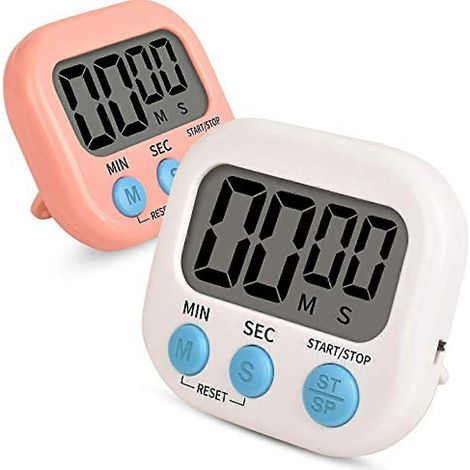 [Lot de 2] Minuteur Mitlker compatible avec les enfants, minuteur de cuisine numérique magnétique avec support à sonnerie, idéal pour la cuisine, les salles de classe, la salle de bain, les enseignant (1/5)