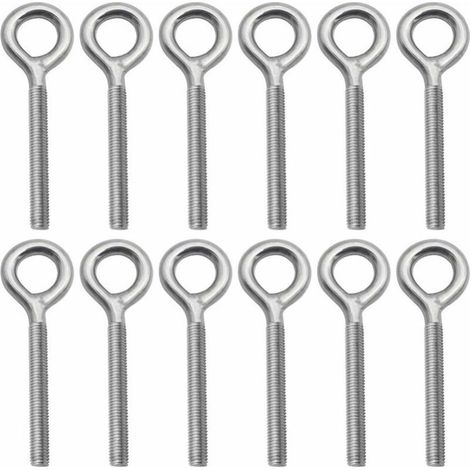 Set di 12 golfari in acciaio inox 304, viti ad anello avvitabili per altalena da esterno - M8 (1/5)