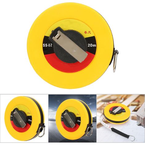 Mètre ruban en fibre de verre de 20 m pour mesures sur site, outil de mesure pour levés topographiques de bâtiments (1/3)