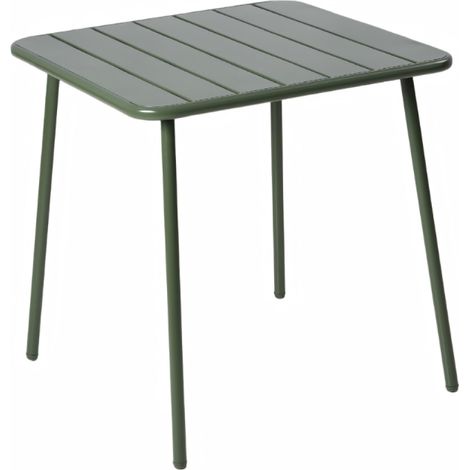 Table carrée 4 places 70x70cm vert BERGAME
