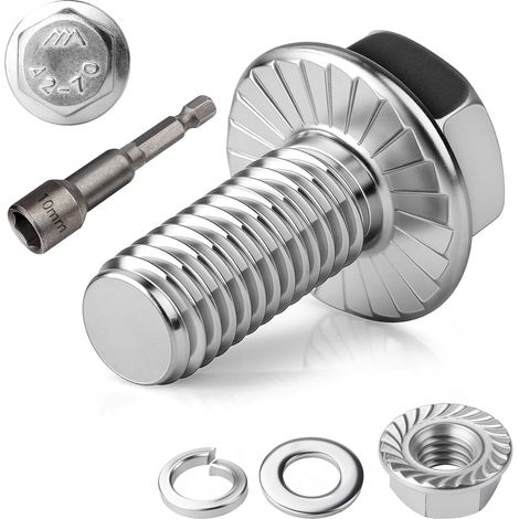 12 Pièces Boulon M6x12mm Vis M6 Kit Acier Inoxydable A2 70 (1/5)