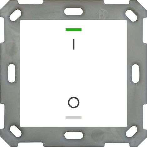 KNX BUTTON LIGHT 55, SIMPLE, RGBW, AVEC CAPTEUR DE TEMPÉRATURE, BLANC PUR BRILLANT, COMMUTATION B. MDT BE-TAL55T1.B1