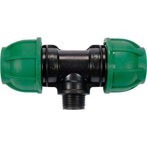 PP-T-Stück Außengewinde 32 mm x 3/4" x 32 mm