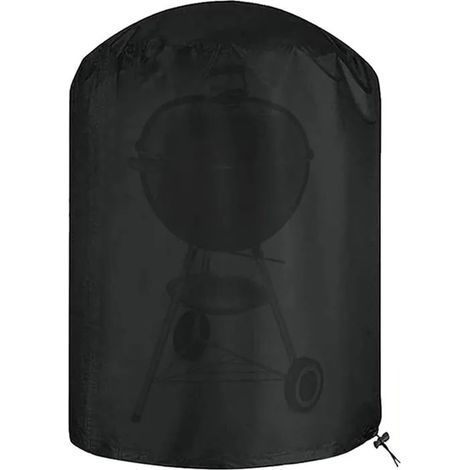 Housse ronde résistante aux intempéries pour barbecue - Tissu Oxford robuste, résistant aux UV et au vent - 70 x 70 cm (1/5)
