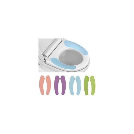 Lot de 4 coussins de siège de toilette chauffants – Tissu velours cristal doux – Lavables et réutilisables – Ajustement parfait pour WC