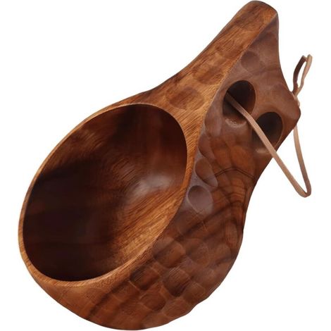 Mug en bois Kuksa, tasse à café originale de 200 ml, en bois naturel, mug nordique Kuksa idéal pour la randonnée, le camping ou (1/5)