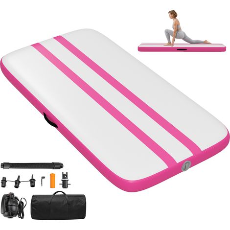SPORTNOW Tappetino Gonfiabile per Ginnastica con Pompa Elettrica