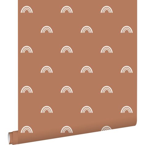 papier peint arcs en ciel terracotta et blanc  - ESTAhome (1/5)