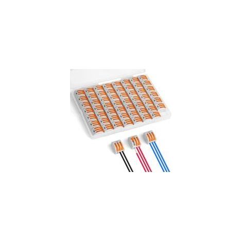 Anschlussklemmen, 55 Stück 3-Wege-Schnellverbinder, automatische Hebelmutter-Verbindungsverbinder für Inline-Stromkreise 28–12 AWG, PA/PC flammhemmend (1/5)