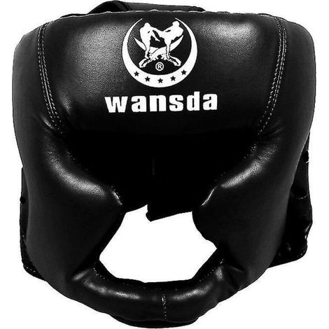 Casque de protection pour l'entraînement, le kickboxing et le sparring, noir (1/5)