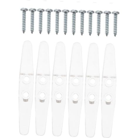 Bardusch - 6pièces Lot de Taquets Cordons Rideaux Transparente Plastique Sécurité Accessoires Résistants pour Cordon De Store Et Rideau (1/4)