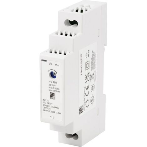 TC-10580804 Alimentation rail DIN 24 V/DC 0.625 A 15 W Nbr. de sorties:1 x Contenu 1 pc(s) X135792 (1/5)