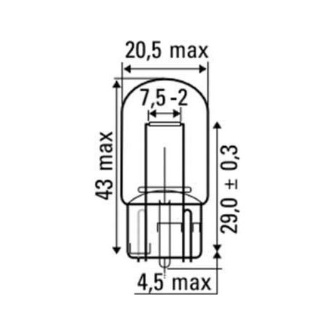 Lámpara OBN 12V SIN CASQUILLO T20A JBM 52368