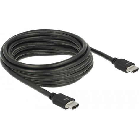 Câble HDMI Delock 85296 5 m Noir - Haute vitesse - Type A (Standard), 85296