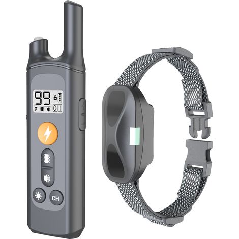 1 collier de dressage pour chien, vibration et stimulation statique, 99 niveaux, portée 270 m, étanche, batterie lithium 300 mAh (1/5)