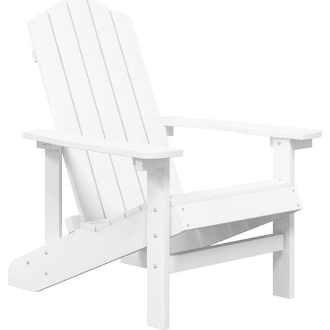 Chaise Adirondack de jardin PEHD Blanc (1/5)