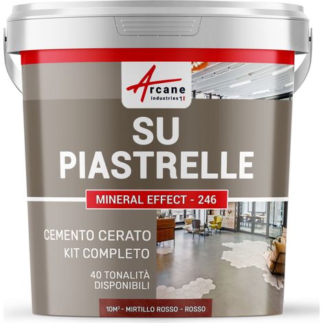 Microcemento su piastrelle - 10 m² (in 2 strati) Mirtillo rosso - ARCANE INDUSTRIES