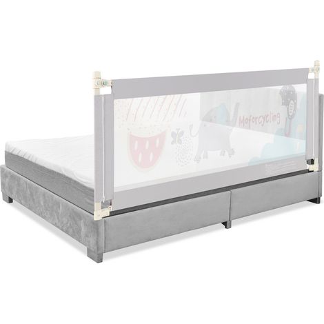 COSTWAY Single Toddler Bed Guard Height Adjustable Baby Bed Rail With Safety lock 175cm