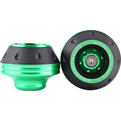 Cadre de roue de fourche avant en aluminium CNC, curseur de moto, Protection contre les chutes, Scooter, cyclomoteur, vert (1/2)