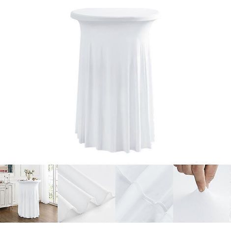 [LCS] Nappe ronde extensible style robe d'été, simple et élégante, idéale pour les conférences, les cocktails et les bars d'affaires - 80 x 110 cm (1/4)