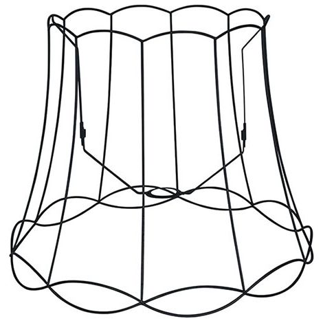 Metal Lampshade Black 50/40 - Granny Frame (1/4)