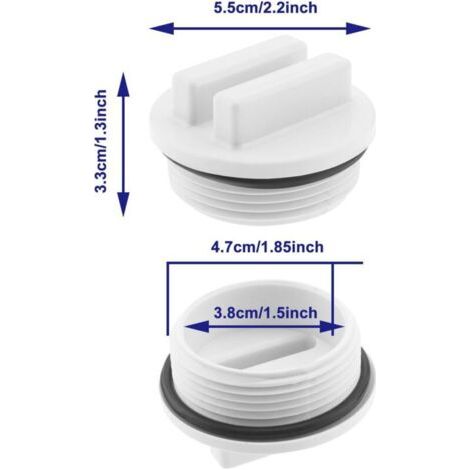 NALOOKAMIC  2 Pièces Bouchon d'hivernage pour Piscine,Ensemble De Bouchons De Piscine d'hiver,Bouchon De Congélation pour Conduite De Retour, Clapet Skimmer Piscine