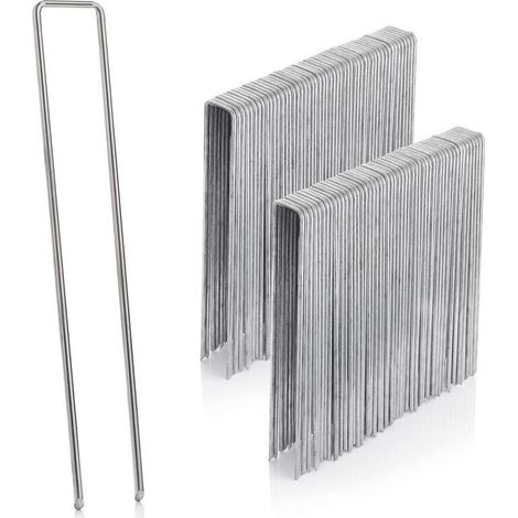Pack of 25 galvanized stainless steel plugs, 3 mm thick, 4 cm wide, 20 cm long - Flat head - Ideal for very hard floors (1/5)