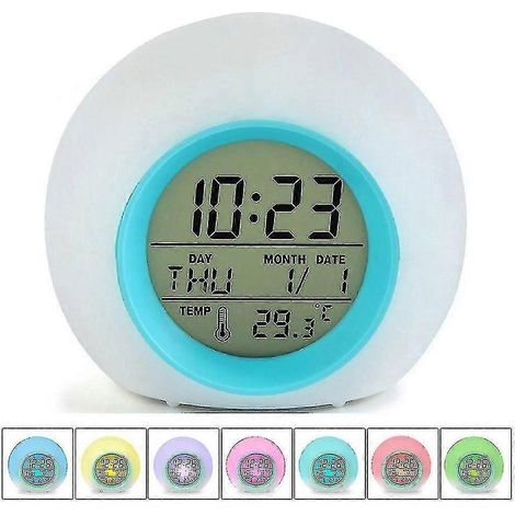 Kinderwecker, Lichtwecker für Kinderschlafzimmer, 7 Farben (1/5)