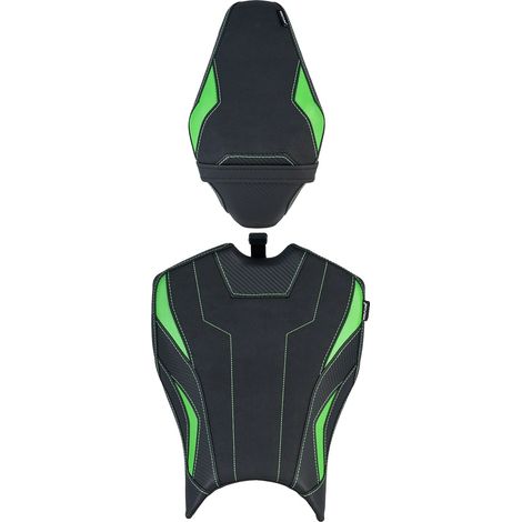 Funda para cojín de asiento, accesorio para motocicleta, fácil instalación, verde B (1/2)