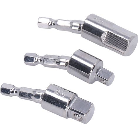 3-piece set of 360-degree rotating square head socket wrench, air screwdriver converter, electric socket, and electric drill tool accessories (1/5)