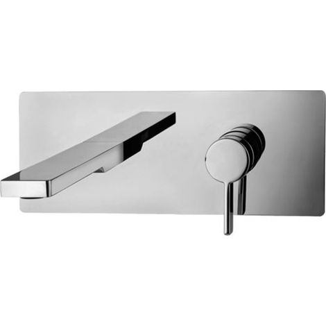 Miscelatore lavabo ad incasso con bocca l. 200 mm Paffoni serie Rock RO105CR Cromato - Ottone (1/5)