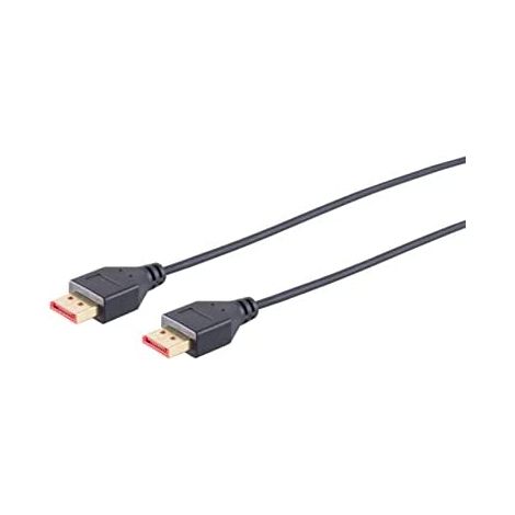 DisplayPort 1.2 Stecker Kabel UHD 8K extra dünn schwarz 1,50 m