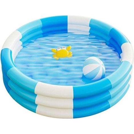 Piscine gonflable avec support - Piscine - Piscine gonflable - Piscine gonflable pour enfants - Piscine gonflable bleu cristal - Piscine familiale pour bébé - PVC épais - Bleu (1/4)